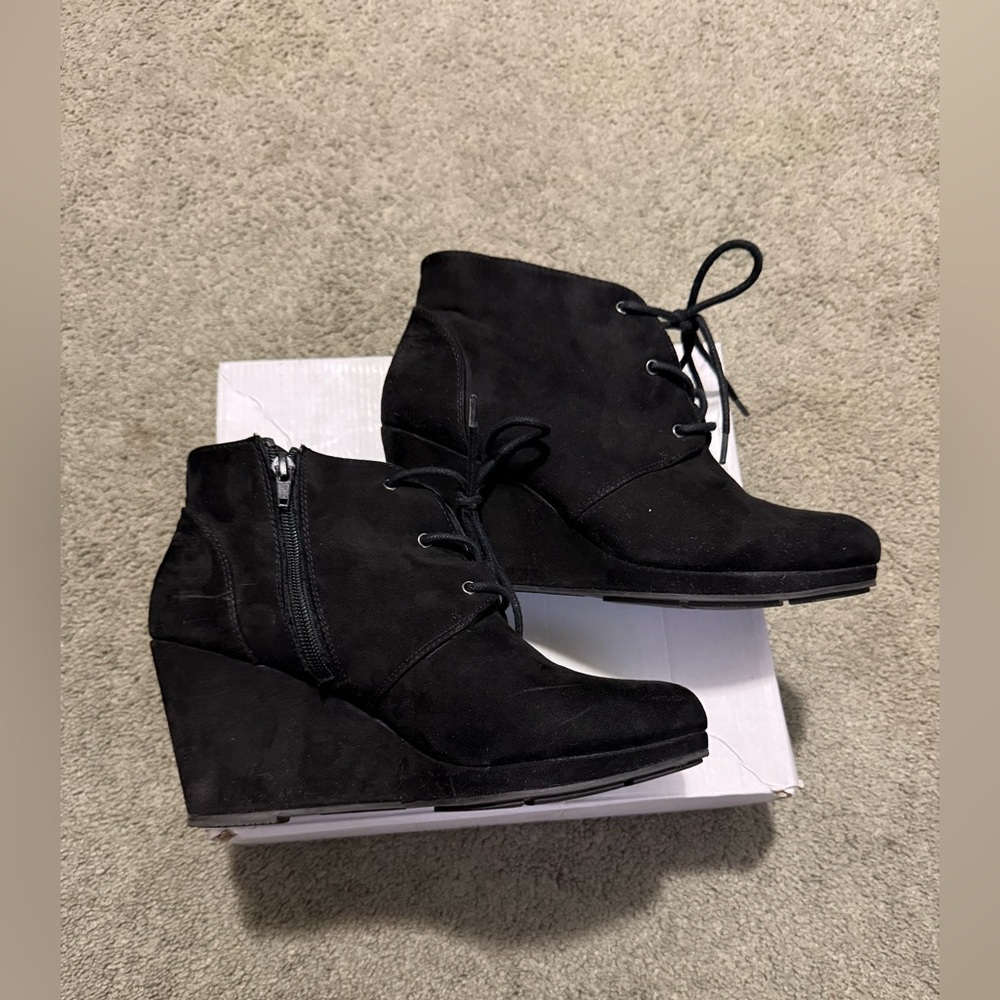 Style & co. Black Wedge Ankle Boots - Picture 4 of 7